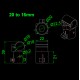 RJXHOBBY 1pcs Landing Gear Tee Tripod 16/18/20/20 to 16mm Carbon Fiber Tube Connector For Agriculture Drone UAV