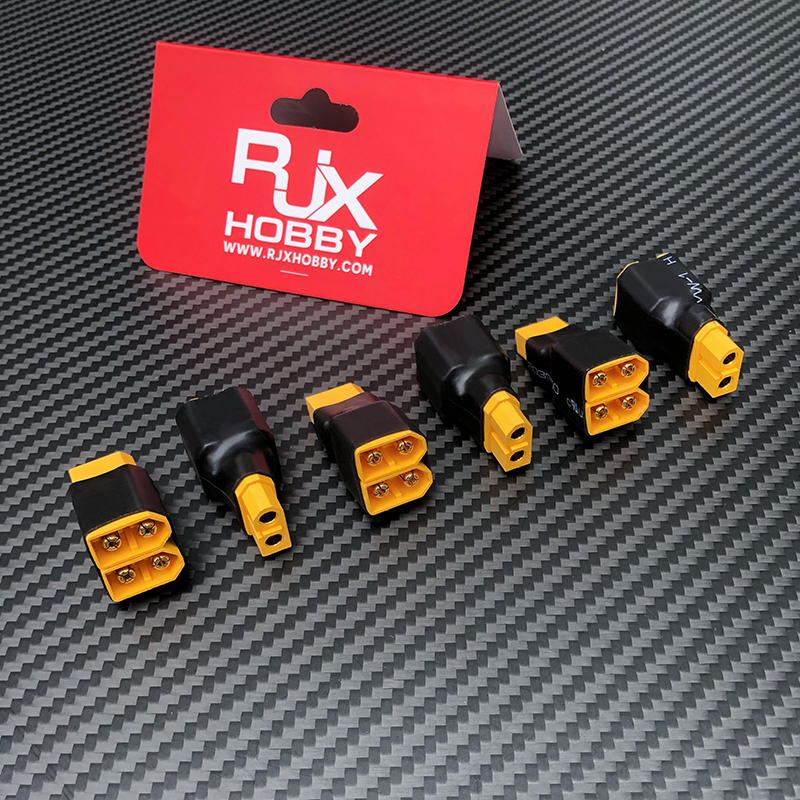 RJXHOBBY 1pcs XT-60 Female to 2 XT-60 Male XT60 No wires in parallel connection harnesses Parallel Battery Connector Adapter