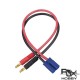 RJXHOBBY 1pcs 4MM Banana Plug to EC5 Connector Plug 12AWG Wire Charger Adapter Cable 