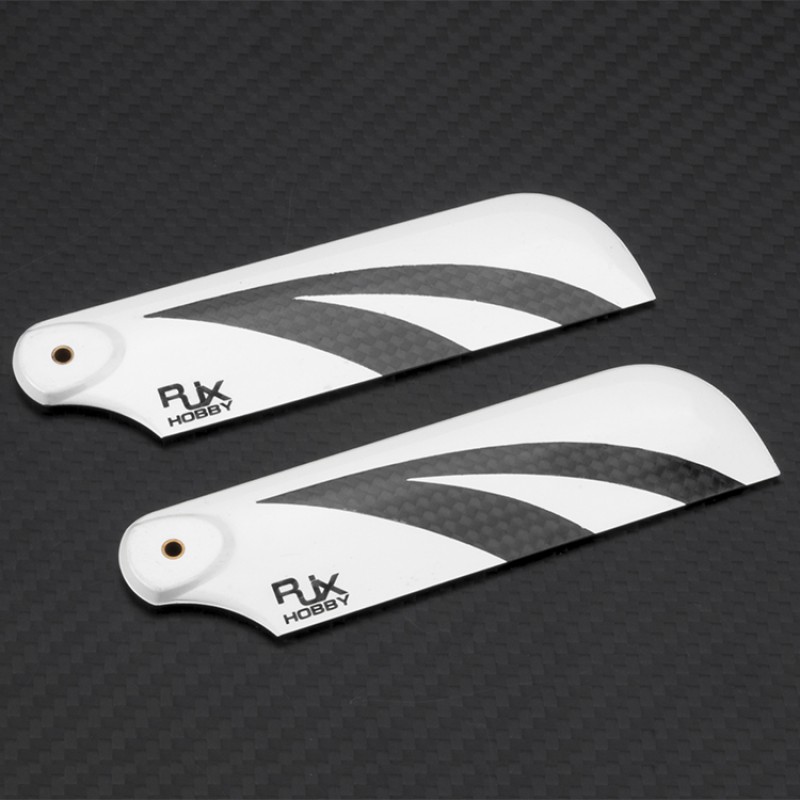 RJXHOBBY Black and White 70mm Tail CF Blades
