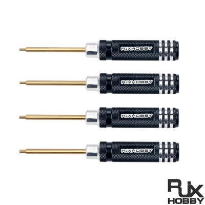 RJXHOBBY Mini Titanium Alloy Hex Wrenches Screw Removal Driver Tools Kit 1.5mm 1.65mm 2.0mm 2.5mm for RC Helicopter 4pcs