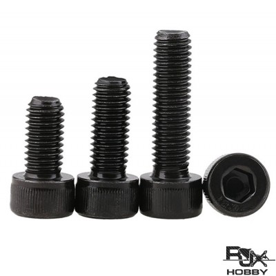RJXHOBBY 100pcs M3 4mm-60mm Class 12.9 Alloy Steel Socket Head Caps Screws