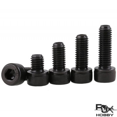 RJXHOBBY 100pcs M2.5 3mm-30mm Class 12.9 Alloy Steel Socket Head Caps Screws