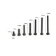 RJXHOBBY 100pcs M2.5 3mm-30mm Class 12.9 Alloy Steel Socket Head Caps Screws