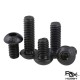 RJXHOBBY 100pcs M2 3-35mm Hex Socket Round Button Head Screw Grade10.9 Button Head Screws