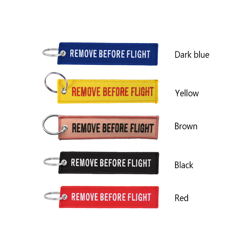 RJX Customs Remove Before Flight Keychain Jewelry Embroidery Engineer Key Chain