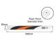 RJX Orange 690mm Premium CF Blades-FBL Version (XL Version)