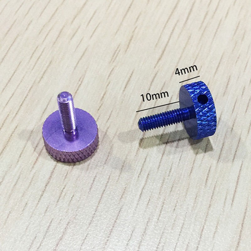 RJXHOBBY M3x10mm Knurled Head Flat Point Fully Threaded Thumb Screws Fastener 10pcs