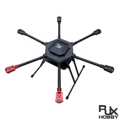 RJX1000 6-Axis Carbon Fiber Umbrella Folding Hexacopter Frame with Motor Mounts