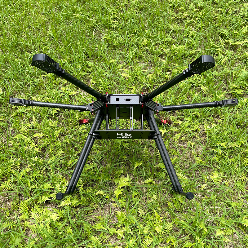RJX1000 6-Axis Carbon Fiber Umbrella Folding Hexacopter Frame with Motor Mounts