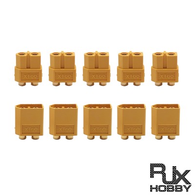 RJXHOBBY 5 Sets XT60PB Male Female Bullet Connectors for PCB