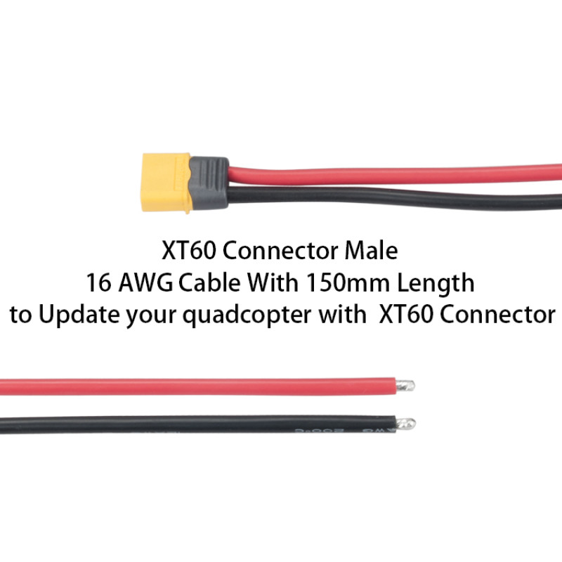 RJX 5pcs XT60 16AWG connection line for FPV Racing Drone
