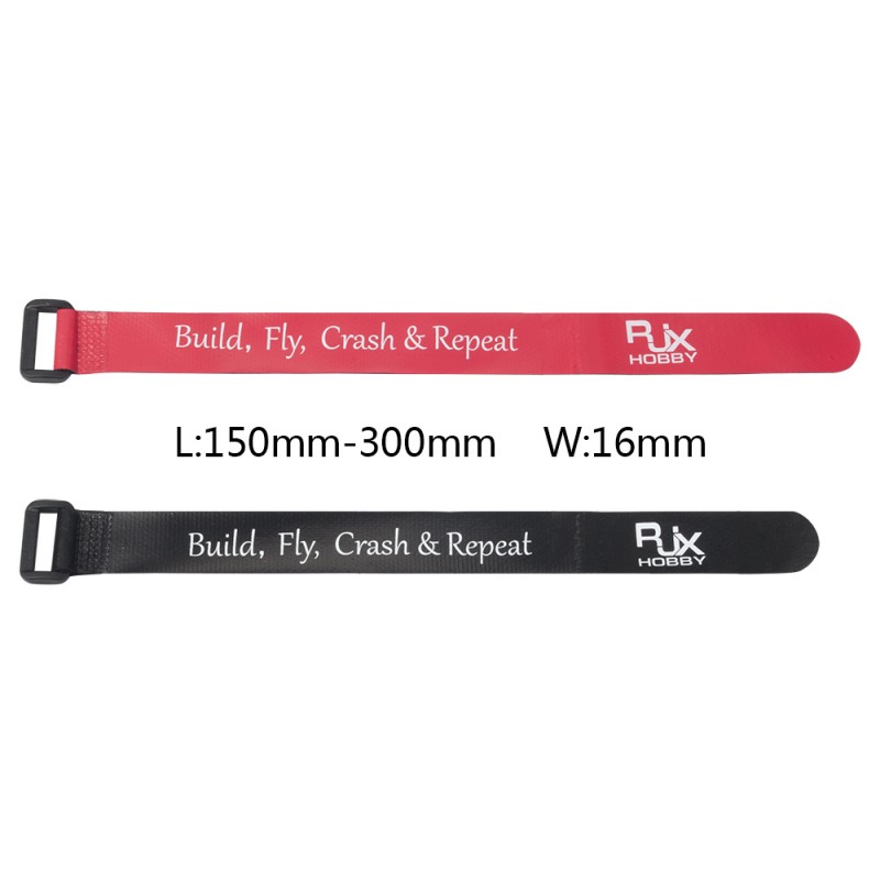 RJXHOBBY Non-Slip Silicone Battery Straps – 8 PACK(Width: 16mm Length: 150 /200 / 250 / 300mm )