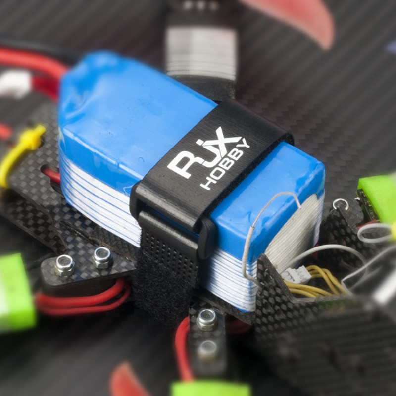 RJXHOBBY Non-Slip Silicone Battery Straps – 4PACK(Width: 20mm Length: 200 / 250 / 300mm )