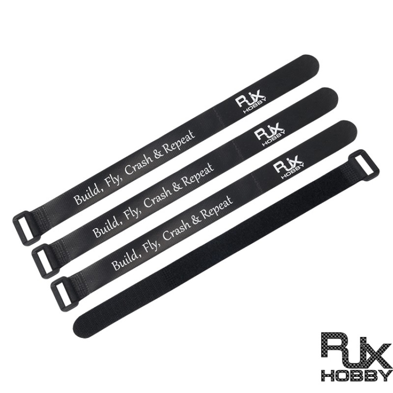 RJXHOBBY Non-Slip Silicone Battery Straps – 4PACK(Width: 20mm Length: 200 / 250 / 300mm )
