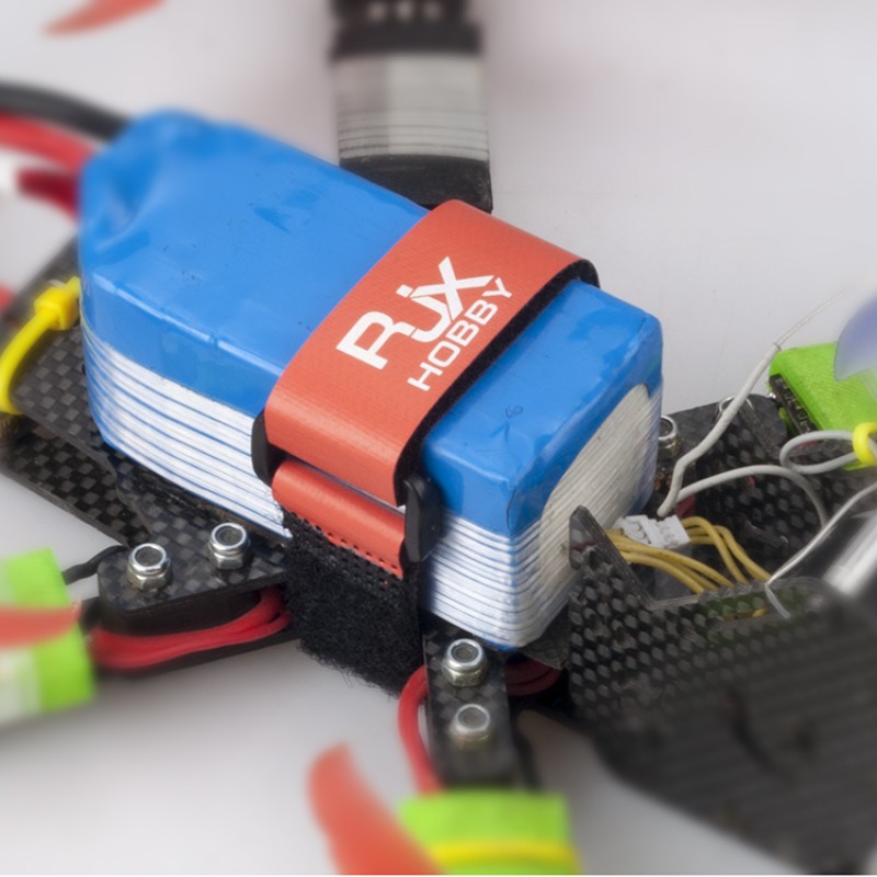 RJXHOBBY Non-Slip Silicone Battery Straps – 4PACK(Width: 20mm Length: 200 / 250 / 300mm )