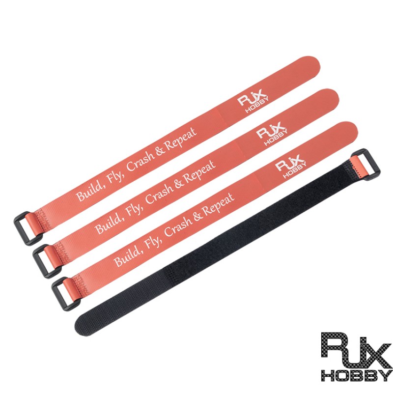 RJXHOBBY Non-Slip Silicone Battery Straps – 4PACK(Width: 20mm Length: 200 / 250 / 300mm )