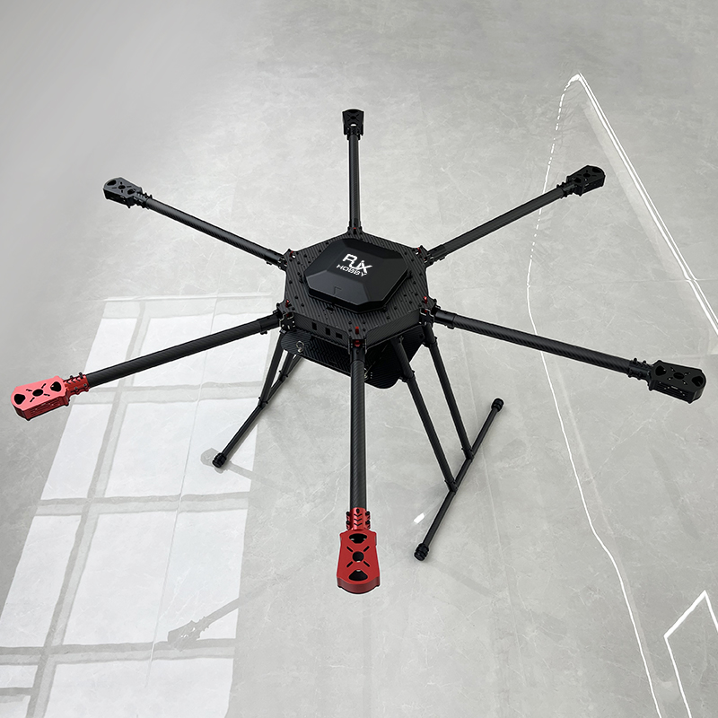 RJX1200C 6-Axis Carbon Fiber Umbrella Folding Hexacopter Frame with Motor Mounts ﻿