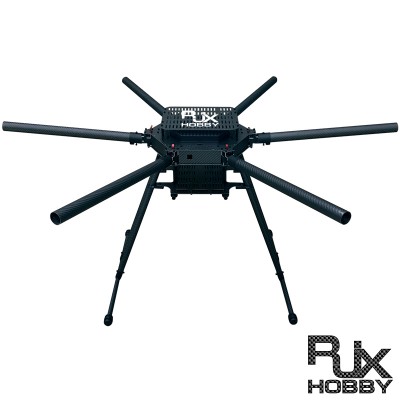 RJX1300V 6-Axis Carbon Fiber Umbrella Folding Hexacopter Frame Dual Battery Tray No Motor Mounts