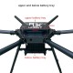 RJX1300V 6-Axis Carbon Fiber Umbrella Folding Hexacopter Frame Dual Battery Tray No Motor Mounts