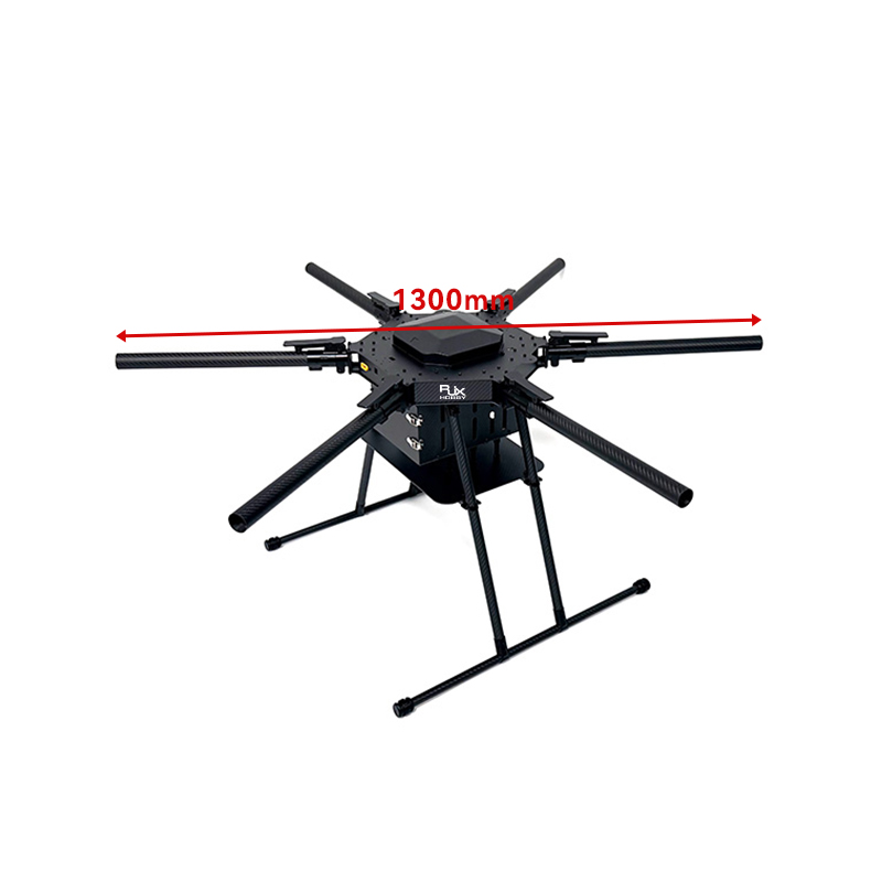 RJX1300G 6-Axis Carbon Fiber Umbrella Folding Hexacopter Frame without motor mounts