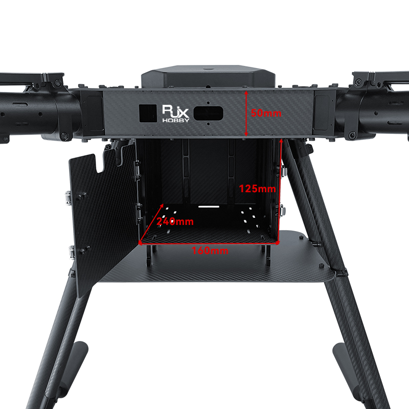 RJX1300I 4-Axis Carbon Fiber Umbrella Folding Quadcopter Frame without motor mounts