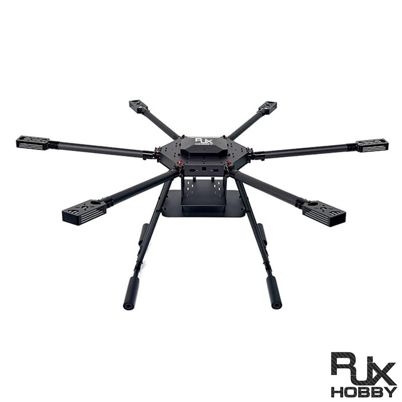RJX1300J 6-Axis Carbon Fiber Umbrella Folding Hexacopter Frame with Motor Mounts 