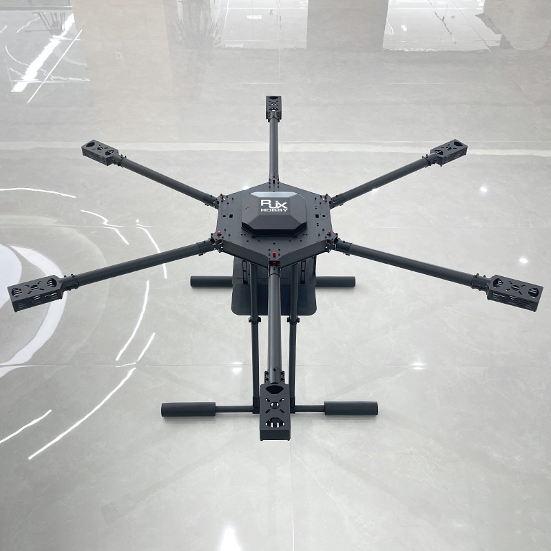 RJX1300J 6-Axis Carbon Fiber Umbrella Folding Hexacopter Frame with Motor Mounts 