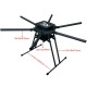 RJX1300V 6-Axis Carbon Fiber Umbrella Folding Hexacopter Frame Dual Battery Tray No Motor Mounts