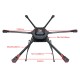RJX1300 6-Axis Carbon Fiber Umbrella Folding Hexacopter Frame with Motor Mounts