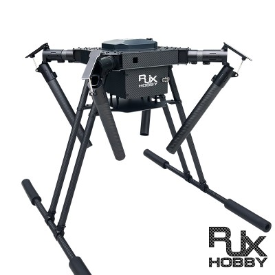 RJX1450 4-Axis Carbon Fiber Folding Quadcopter Frame without motor mounts