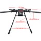 RJX1450 4-Axis Carbon Fiber Folding Quadcopter Frame without motor mounts
