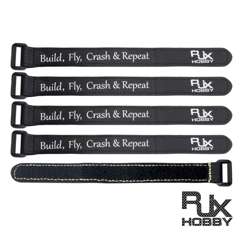 RJX Non-Slip Silicone Battery Straps – 5 Pack(Width: 20mm  Length: 200/210/220/225/230/250/300mm)