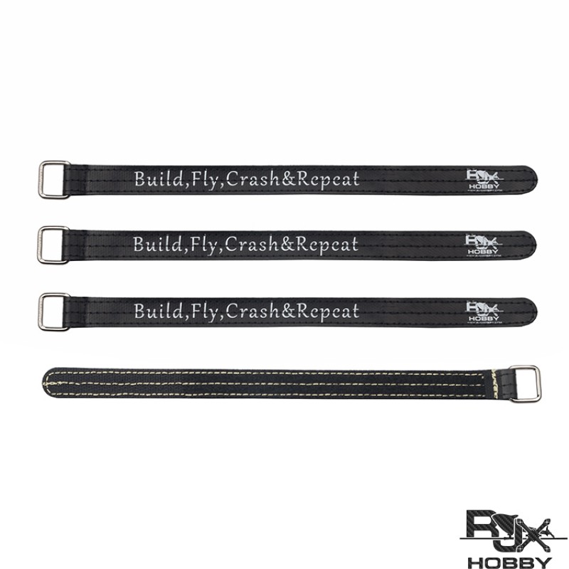 RJX Kevlar Stitched  Battery Strap w/ Metal Buckle– 4 Pack (Width: 16mm Length:150 /180 /200 /210 /220 /225 /230 /250 /300mm)