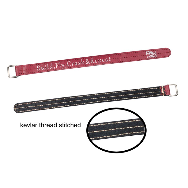 RJX Kevlar Stitched  Battery Strap w/ Metal Buckle– 4 Pack (Width: 16mm Length:150 /180 /200 /210 /220 /225 /230 /250 /300mm)