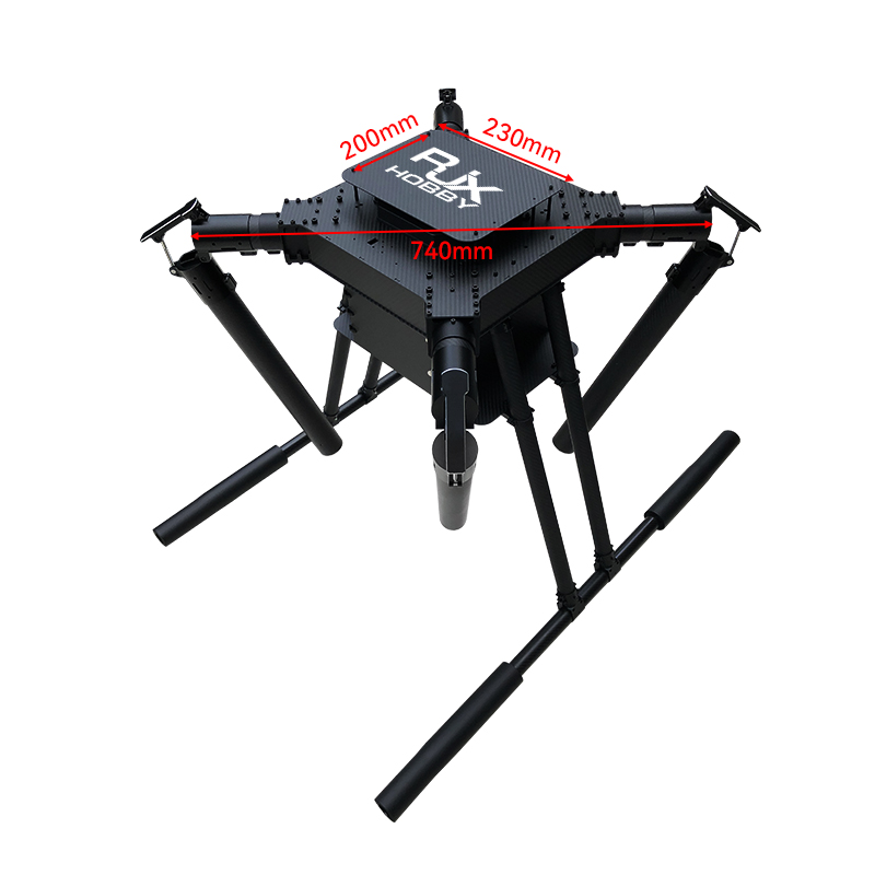 RJX1620 4-Axis Carbon Fiber Umbrella Folding Quadcopter Frame without motor mounts