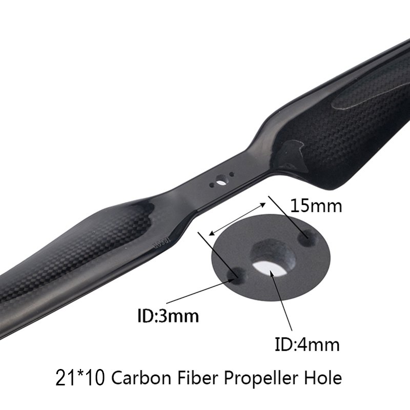 RJXHOBBY 21*10 Carbon Fiber Propeller (CW/CCW PAIR) PROPS for Drone, Agricultural plant protection UAV