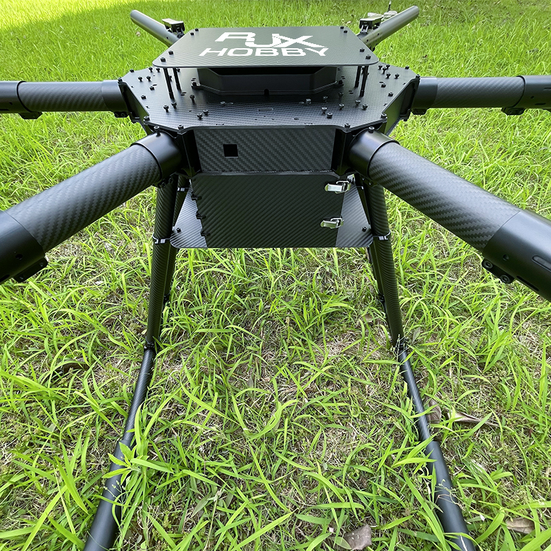 RJX1850A  6-Axis Carbon Fiber Umbrella Folding Hexacopter Frame with upper and below battery tray without motor mounts