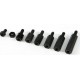 RJXHOBBY M3 Nylon Spacer Screw Nut Assorted Kit w/Box (Black) (180pcs)