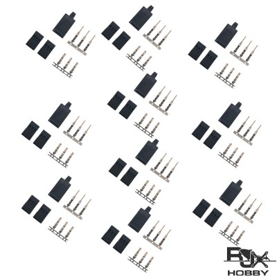 RJXHOBBY JR / Hitec / Spektrum Style Servo Connector Plugs Male / Female
