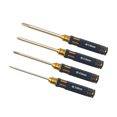 RJX 4pcs Phillips Screwdriver Tools Kit Set 3.0mm 4.0mm 5.0mm 5.8mm for RC FPV Car Boat Airplane