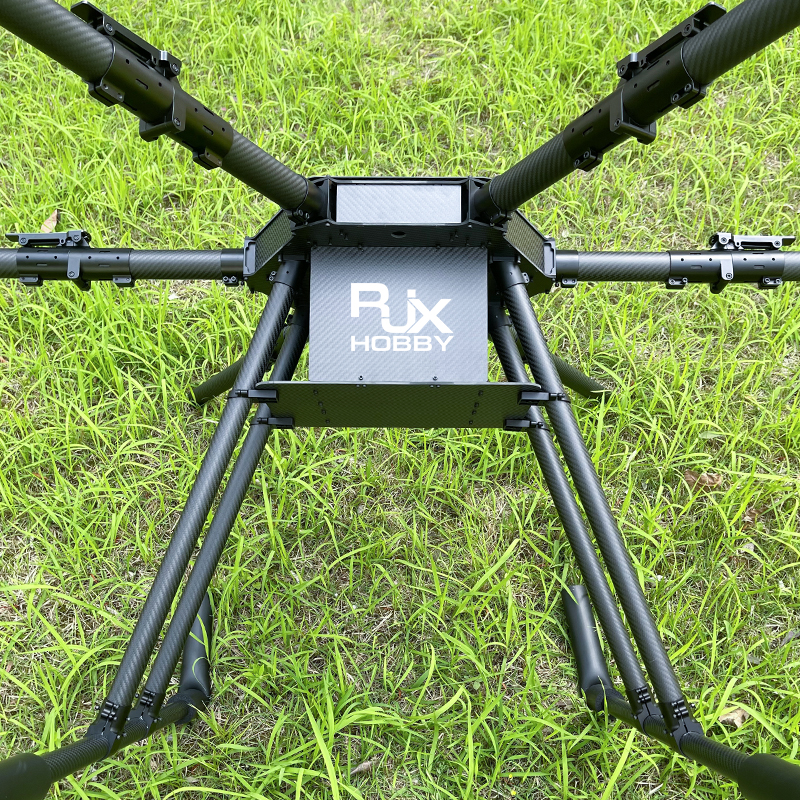 RJX1950A 6-Axis Carbon Fiber Umbrella Folding Hexacopter Frame with upper and below battery tray without motor mounts