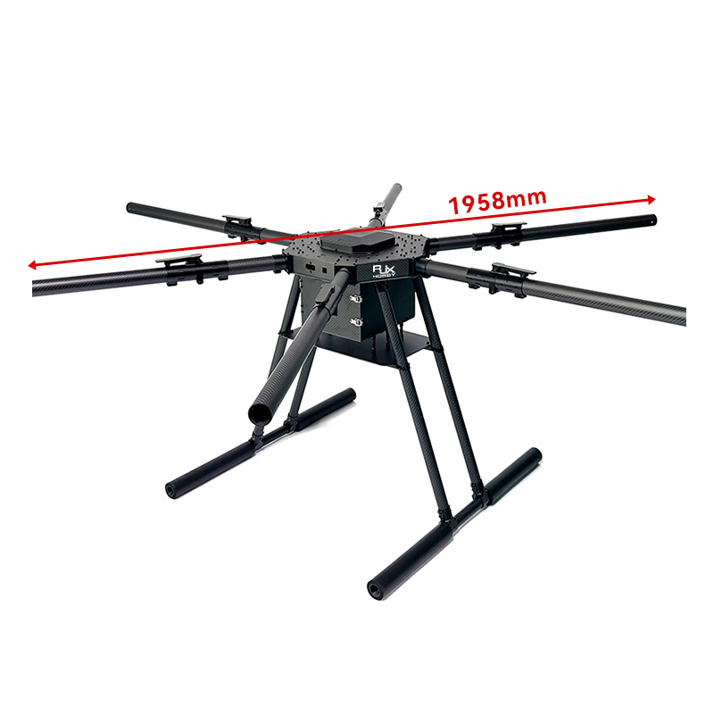 RJX1958A 6-Axis Carbon Fiber Umbrella Folding Hexacopter Frame without motor mounts