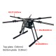 RJX1958A 6-Axis Carbon Fiber Umbrella Folding Hexacopter Frame without motor mounts