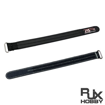 RJXHOBBY 2pcs Kevlar Battery Strap Kevlar Stitching Rubber Grip and Metal Buckle (Width: 20mm Length: 150-400mm)