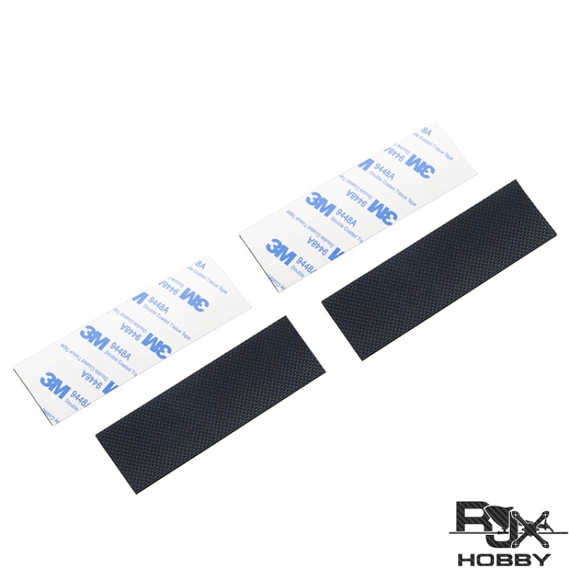 RJX 4pcs 100x 30x 3mm Mesh Surface FPV Anti-Slip Damping Silicone Mat Adhesive Tape for RC Quadcopter Multicopter Lipo Battery