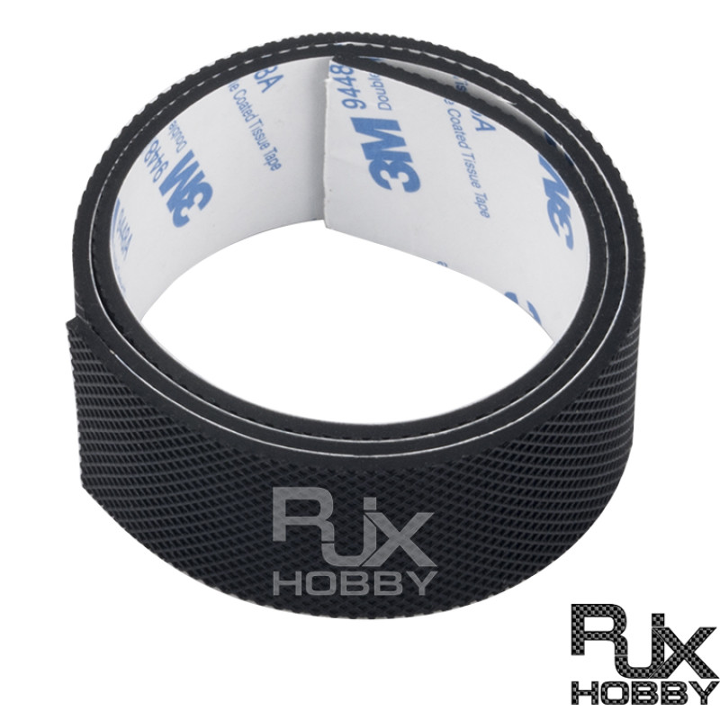 RJX 1pcs 500x 30x 2mm Mesh Surface FPV Anti-Slip Damping Silicone Mat Adhesive Tape for RC Quadcopter Multicopter Lipo Battery