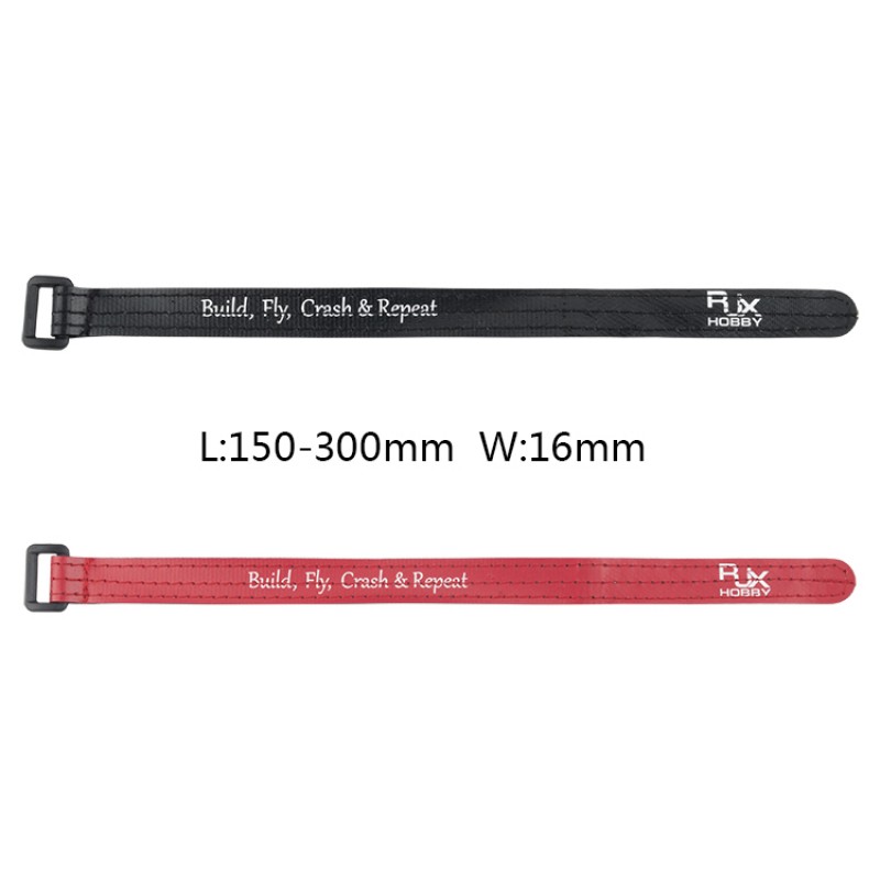RJX Non-Slip Silicone Battery Straps – 4 Pack (Width: 16mm Length:150 /200 /210 /220 /230 /250 /300mm)
