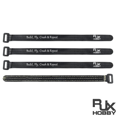 RJX Non-Slip Silicone Battery Straps – 4 Pack (Width: 16mm Length:150 /200 /210 /220 /230 /250 /300mm)