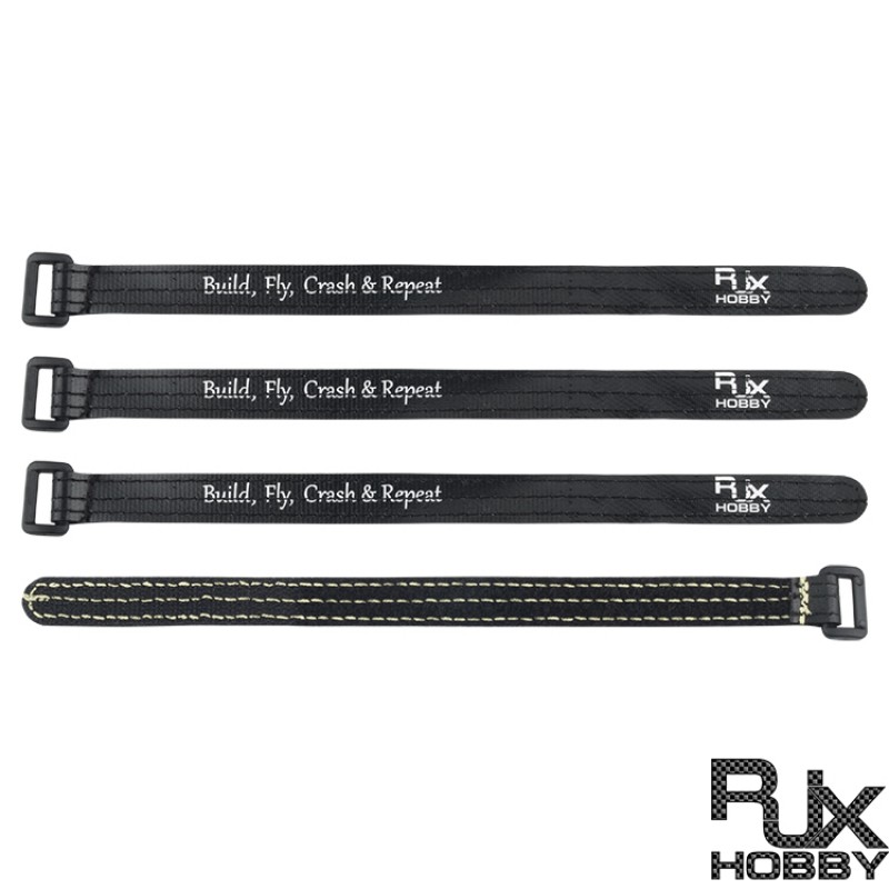 RJX Non-Slip Silicone Battery Straps – 4 Pack (Width: 16mm Length:150 /200 /210 /220 /230 /250 /300mm)